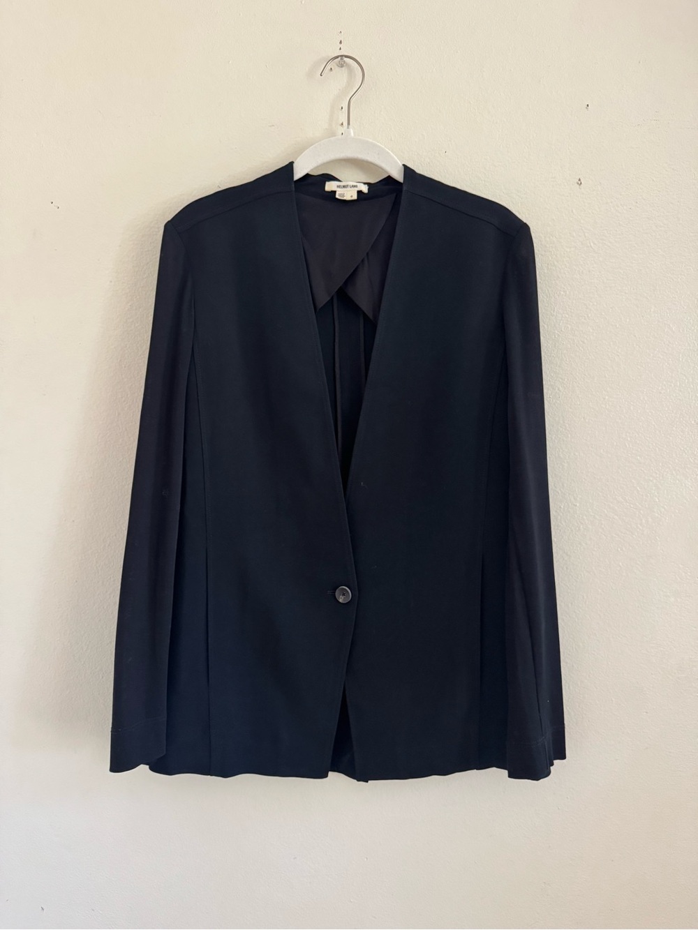 Helmut Lang Black Smoking Blazer Single Button Size 6